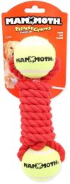 Mammoth Flossy Chews Braided Bone with 2 Tennis Balls for Dogs