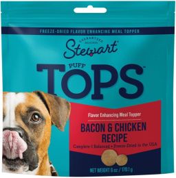 Stewart PuffTops Freeze Dried Bacon and Chicken Food Topper