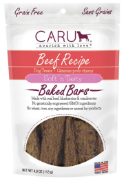 CARU Soft 'n Tasty Beef Recipe Bars for Dogs. Pack of 12
