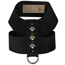Susan Lanci Designs Crystal Paws Tinkie Harness (Color: Black, Size: XS)