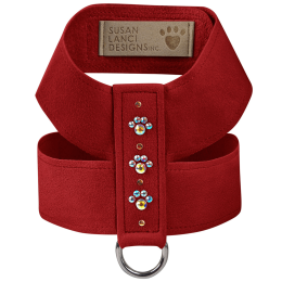 Susan Lanci Designs Crystal Paws Tinkie Harness (Color: Red, Size: Medium)