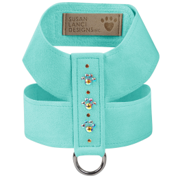 Susan Lanci Designs Crystal Paws Tinkie Harness (Color: Tiffi Blue, Size: Medium)
