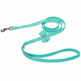 Susan Lanci Designs Nouveau Bow Leash (Color: Tiffi Blue, Size: 4 ft)