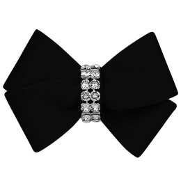 Susan Lanci Designs Nouveau Bow Hair Bow (Color: Black, Size: XS)