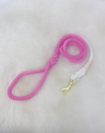 Hand Dyed Cotton Rope Leash (Color: Peach Ombree)