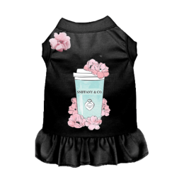 Sniffany and Coffee Dog Dress (Color: Black, Size: X Small)