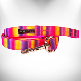 Tie Dye Dog Leads (Color: Pink/Purple, Size: REGULAR Lead 1" width- 5' length)