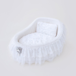 Crib Dog Bed (Color: Snow White, Size: One Size)