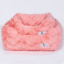 Cuddle Dog Bed (Color: Peach, Size: Small)