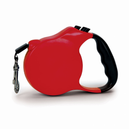 CC Belted Retractable Lead (Color: Red, Size: Large)